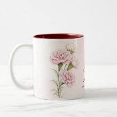 Personalisierter Januar Geburtsmonat Blume Tasse - (Links)