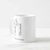 Personalisierter Januar-Geburtstag Schneeglöckchen Kaffeetasse (Vorderseite Links)