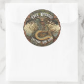 Personalisierter japanischer Baumdrache Tattoo Par Runder Aufkleber (Tasche)