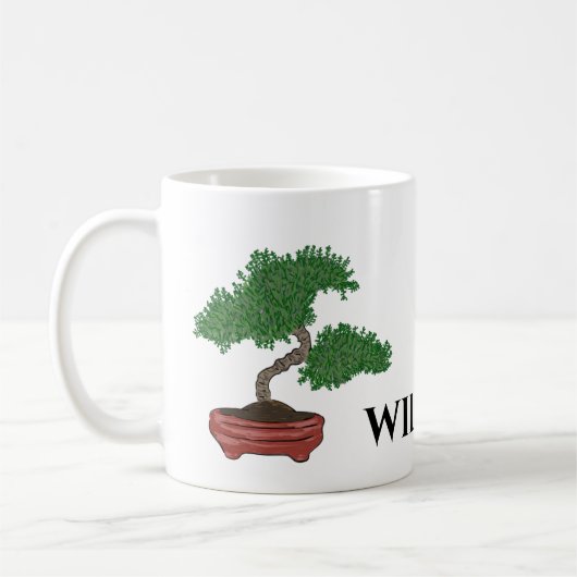 Personalisierter japanischer Bonsai Tree Kaffeetasse (Links)