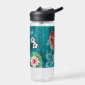 Personalisierter japanischer Koi-Fisch, Kirschblüt Trinkflasche (Links)