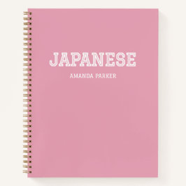 Personalisierter japanischer rosa Kalender 2026-20 Notizblock