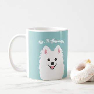 Personalisierter japanischer Spitz-Hund / Samoyed  Kaffeetasse