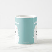 Personalisierter japanischer Spitz-Hund / Samoyed Kaffeetasse (Mittel)