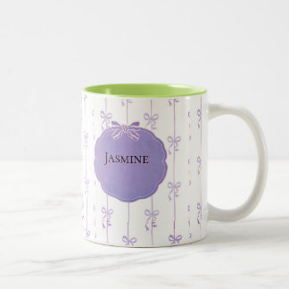 Personalisierter Jasmin-Name-Becher, rosa Gold Vin Zweifarbige Tasse