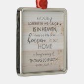 Personalisierter Jemand im Himmelsplatz Silbernes Ornament (Rechts)