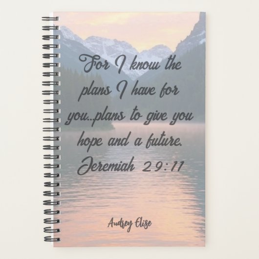 Personalisierter Jeremiah 29:11 Planer (Vorderseite)