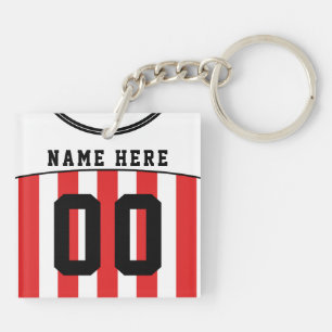 Personalisierter Jersey Keyring, Fußball, Fußball Schlüsselanhänger