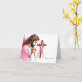 Personalisierter Jesus, der Brustkrebs betet Karte (Gelbe Blume)