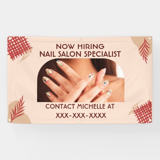 Personalisierter jetzt Nail Salon-Spezialist Banner (Horizontal)