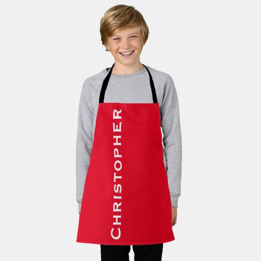 Personalisierter Jumbo-Fettname Wählen Sie Ihre Fa Schürze (Getragen)