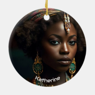 Personalisierter Juneteenth - Schwarze Geschichte Keramik Ornament