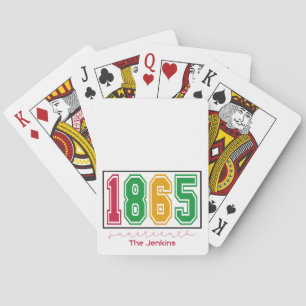Personalisierter Juneteenth - Schwarze Geschichte Spielkarten