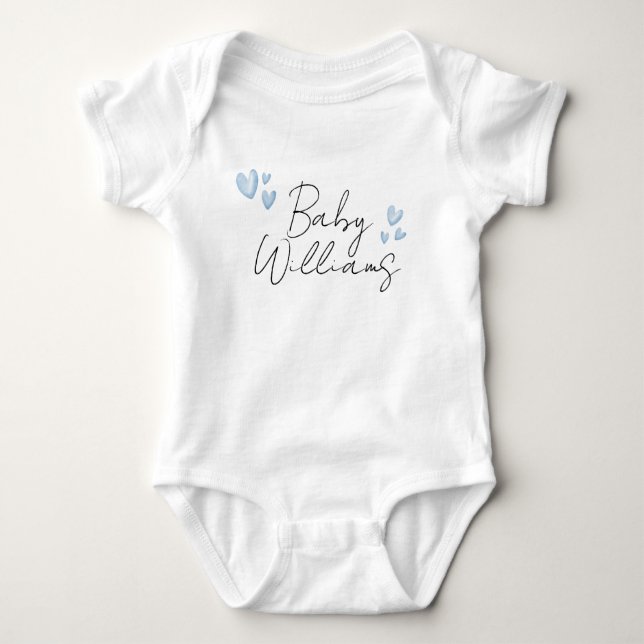 Personalisierter Junge Baby Strampler (Vorderseite)