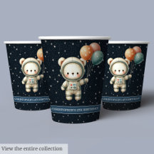 Personalisierter Junge Geburtstagsparty Cups Teddy