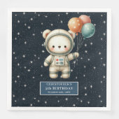 Personalisierter Junge Napkins mit dem Space Teddy Serviette (Vorderseite)