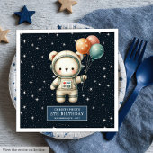Personalisierter Junge Napkins mit dem Space Teddy Serviette