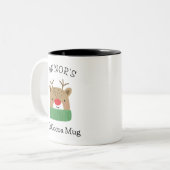 Personalisierter Junge oder Mädchen Weihnachten He Zweifarbige Tasse (Vorderseite Links)