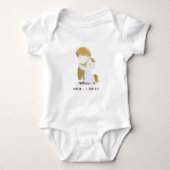 Personalisierter Junge und Pony Baby Strampler (Vorderseite)