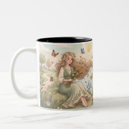 Personalisierter Jungfrau-Sternzeichen-Becher Zweifarbige Tasse