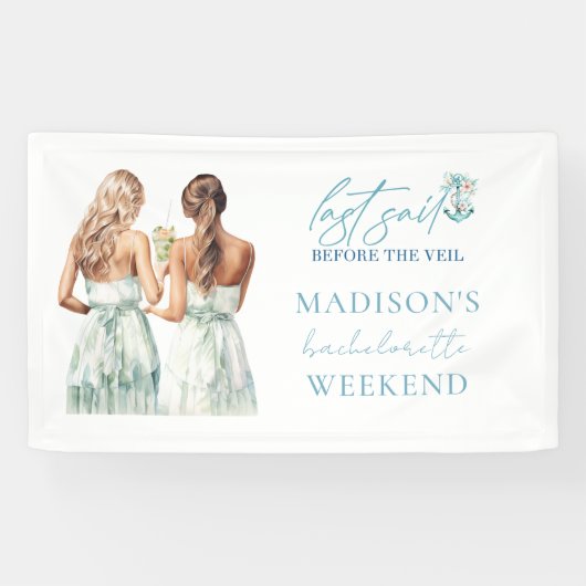 Personalisierter Junggeselinnen-Abschied Banner (Horizontal)