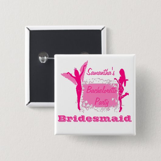 Personalisierter Junggeselinnen-Abschied Button (Vorne & Hinten)