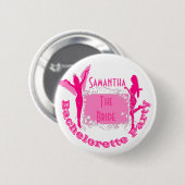 Personalisierter Junggeselinnen-Abschied Button (Vorne & Hinten)