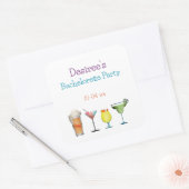 Personalisierter Junggeselinnen-Abschied Fruchtget Quadratischer Aufkleber (Umschlag)