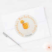 Personalisierter Junggeselinnen-Abschied Gefallen Runder Aufkleber (Umschlag)