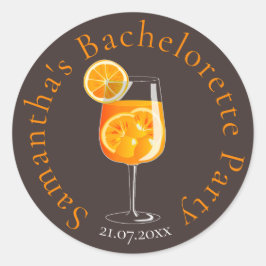 Personalisierter Junggeselinnen-Abschied Gefallen Runder Aufkleber