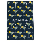 Personalisierter Junggeselinnen-Abschied Papierges Mittlere Geschenktüte (Rückseite)