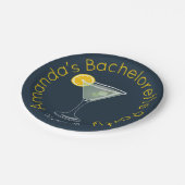 Personalisierter Junggeselinnen-Abschied Pappteller (Schrägansicht)