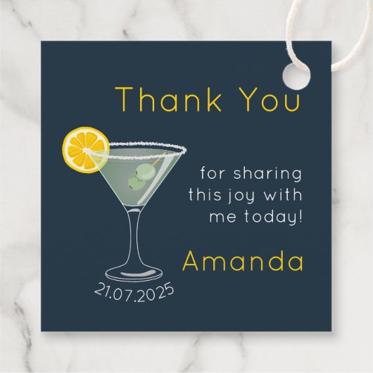 Personalisierter Junggeselinnen-Abschied Vielen Da Geschenkanhänger (Rückseite)