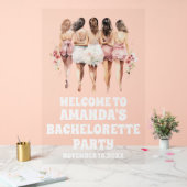 Personalisierter Junggeselinnen-Abschied Willkomme Acrylschild (Hochzeit)