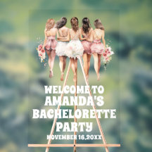 Personalisierter Junggeselinnen-Abschied Willkomme