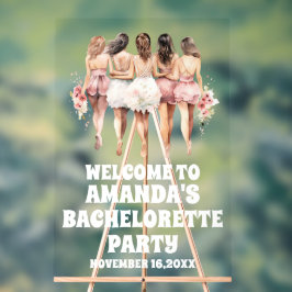 Personalisierter Junggeselinnen-Abschied Willkomme Acrylschild