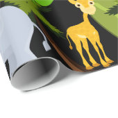 Personalisierter Jungle Geburtstag Geschenkpapier (Rolleneckpunkt)