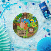 Personalisierter Jungle Geburtstag Pappteller (Party)