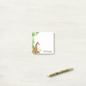 Personalisierter Jungle Safari Giraffe Post-it Klebezettel (Auf Schreibtisch)