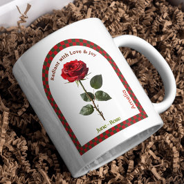 Personalisierter Juni - Geburtsmonat - Blume Kaffeetasse