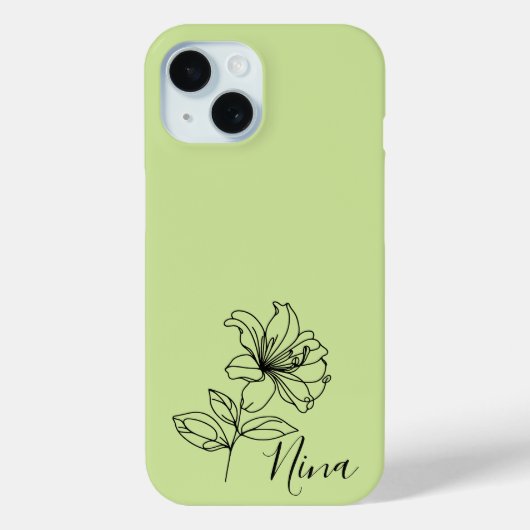 Personalisierter Juni Honeysuckle Birth Blume Gesc Case-Mate iPhone Hülle (Rückseite)