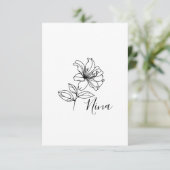 Personalisierter Juni Honeysuckle Birth Blume Gesc Dankeskarte (Stehend Vorderseite)