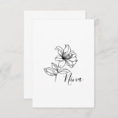 Personalisierter Juni Honeysuckle Birth Blume Gesc Dankeskarte (Vorne/Hinten)