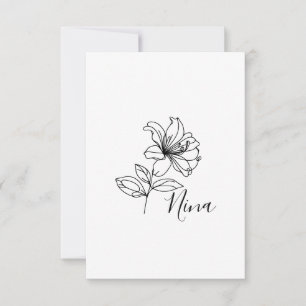 Personalisierter Juni Honeysuckle Birth Blume Gesc Dankeskarte