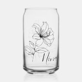 Personalisierter Juni Honeysuckle Birth Blume Gesc Dosenglas (Vorderseite)