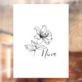 Personalisierter Juni Honeysuckle Birth Blume Gesc Fensteraufkleber (Blatt 2)