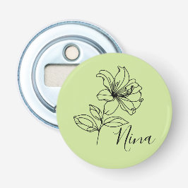 Personalisierter Juni Honeysuckle Birth Blume Gesc Flaschenöffner