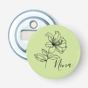 Personalisierter Juni Honeysuckle Birth Blume Gesc Flaschenöffner