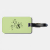 Personalisierter Juni Honeysuckle Birth Blume Gesc Gepäckanhänger (Rückseite horizontal)