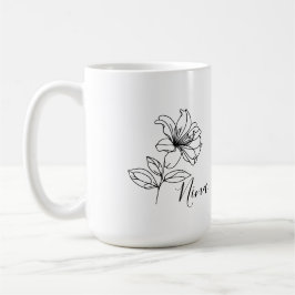 Personalisierter Juni Honeysuckle Birth Blume Gesc Kaffeetasse